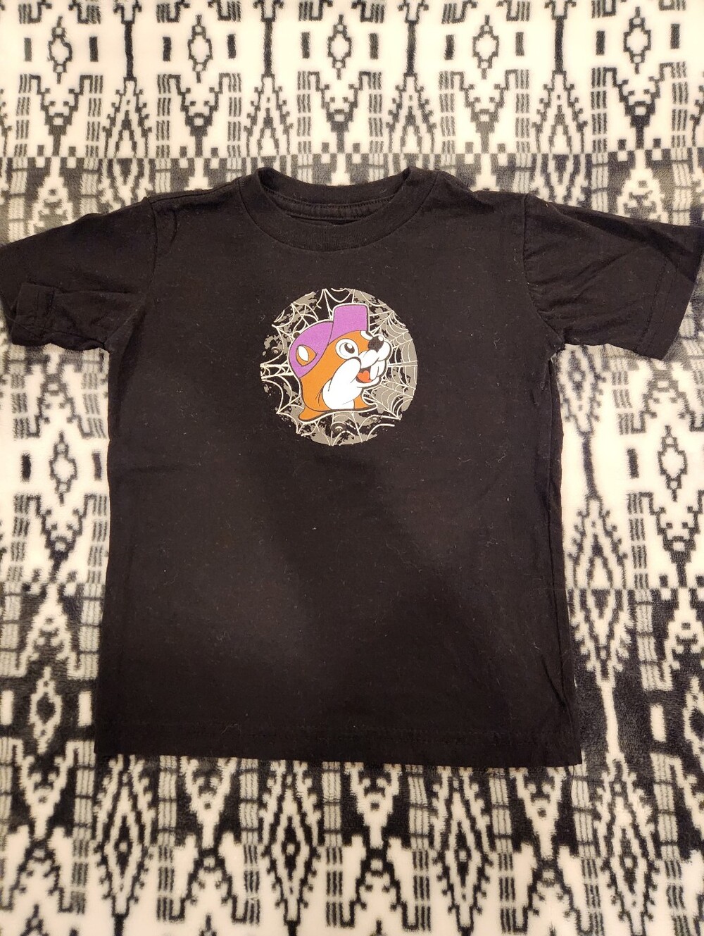 Buc-ees Kids Black Graphic Halloween Tee, Size 2T